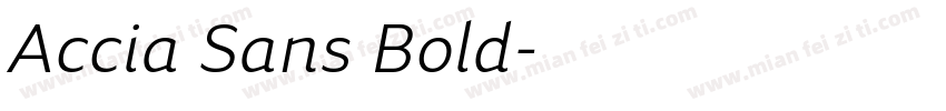 Accia Sans Bold字体转换
